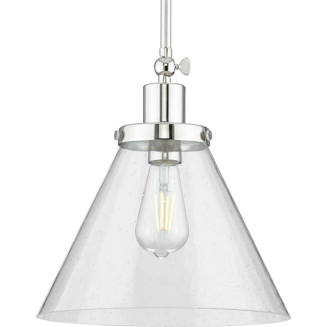Hinton One Light Pendant in Polished Nickel - available from The Lighting Shoppe, trusted by Canadian homeowners
