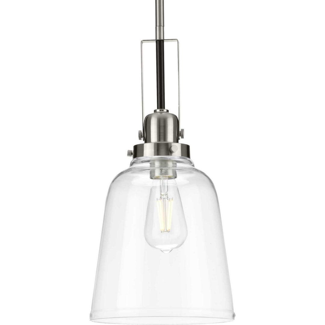 Rushton One Light Pendant in Brushed Nickel - available from The Lighting Shoppe, trusted by Canadian homeowners