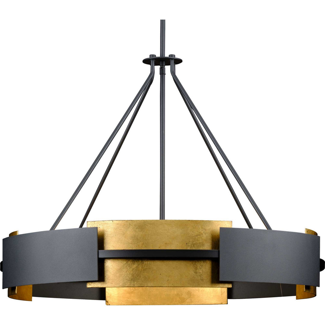 Lowery Six Light Pendant in Textured Black - available from The Lighting Shoppe, trusted by Canadian homeowners