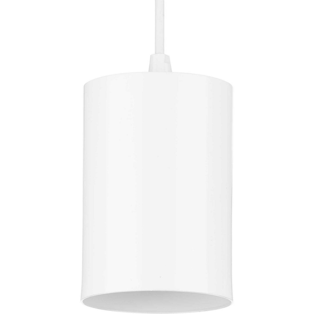 5IN CYL RNDS One Light Pendant in White - available from The Lighting Shoppe, trusted by Canadian homeowners