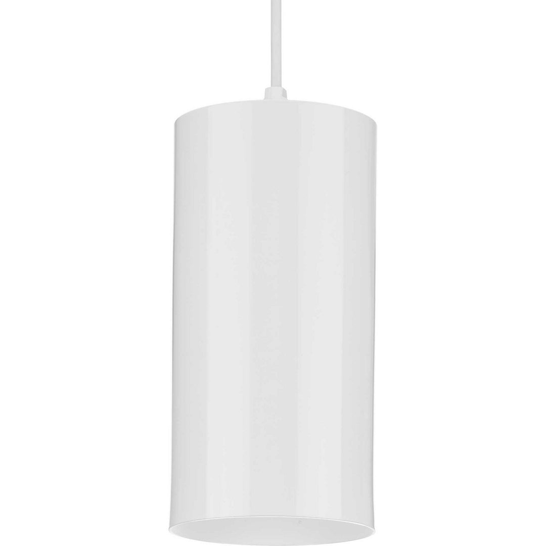 6IN CYL RNDS One Light Pendant in White - available from The Lighting Shoppe, trusted by Canadian homeowners