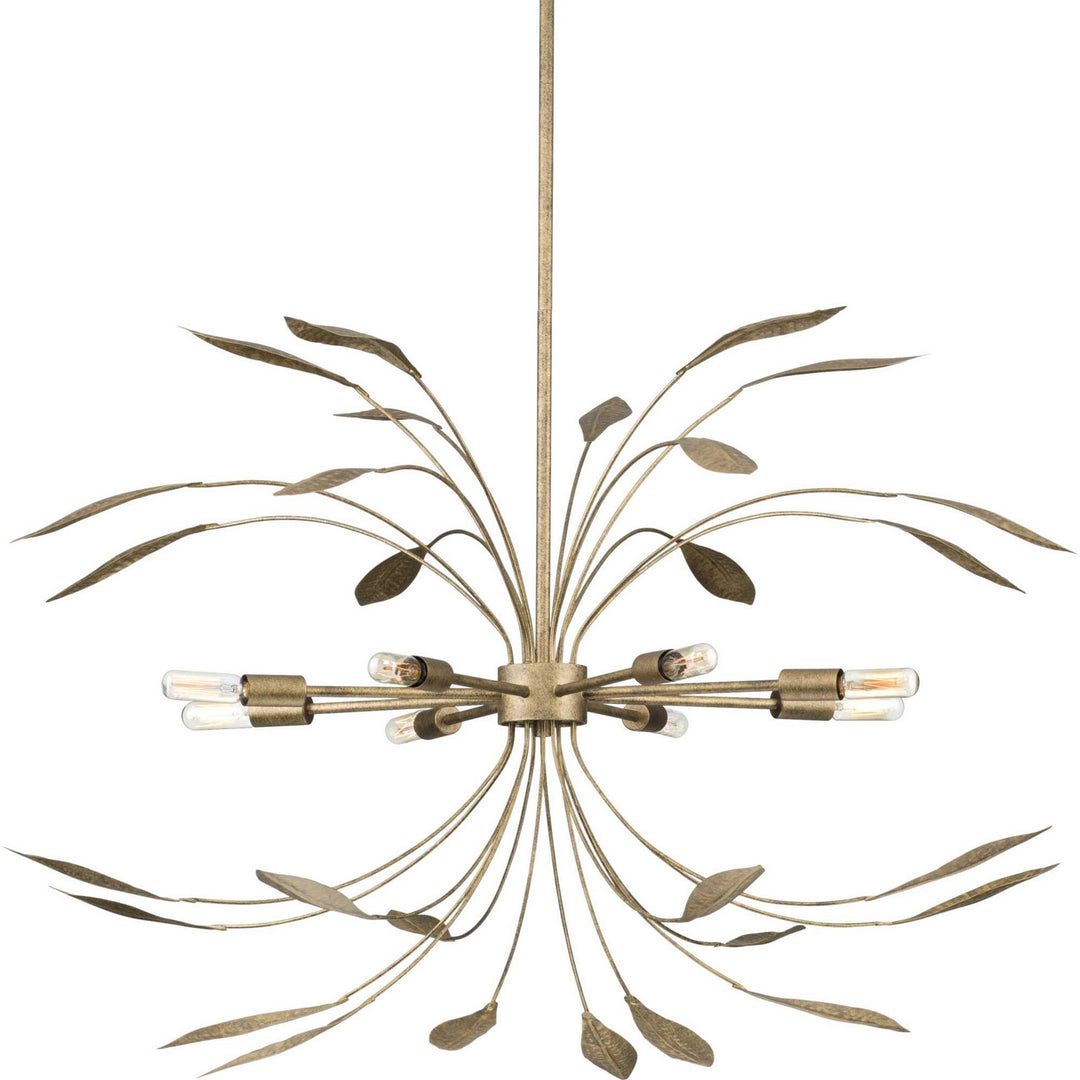 Mariposa Eight Light Pendant in Antique Gold - available from The Lighting Shoppe, trusted by Canadian homeowners