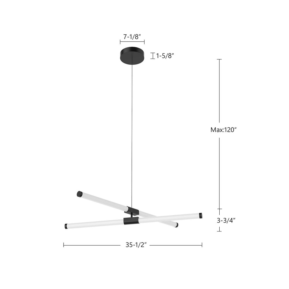 Kuzco Canada - CH18537-BK - LED Chandelier - Akari - Black