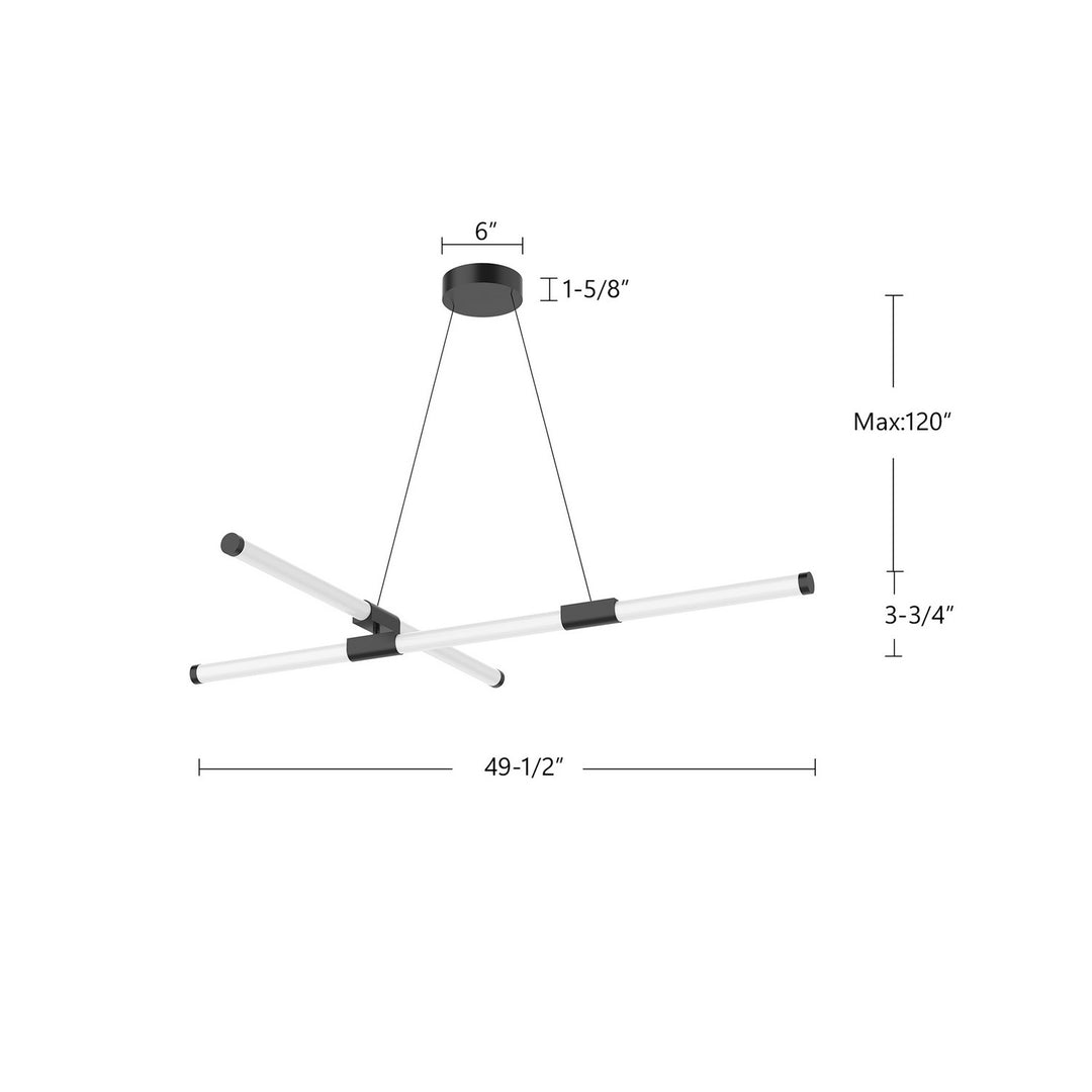 Kuzco Canada - CH18548-BK - LED Chandelier - Akari - Black