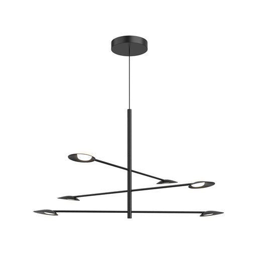 Rotaire LED Chandelier in Black - available from The Lighting Shoppe, trusted by Canadian homeowners