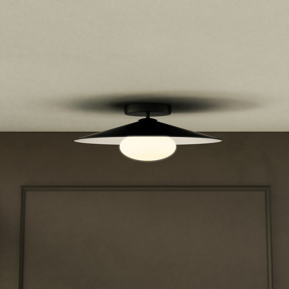 Kuzco Canada - FM22815-BK/WH - LED Flush Mount - Cruz - Metal - Black/White