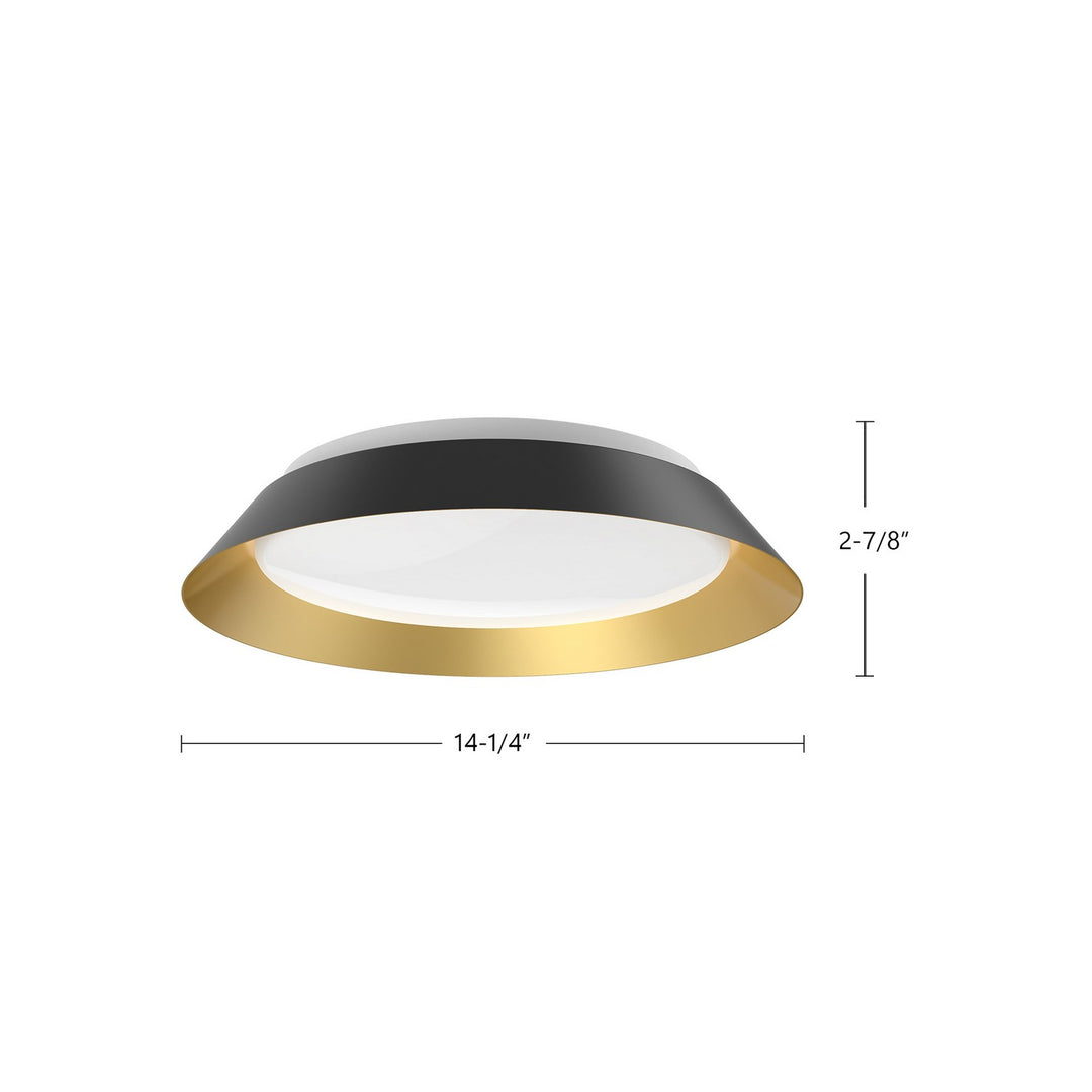 Kuzco Canada - FM43414-BK/GD - LED Flush Mount - Jasper - Black/Gold