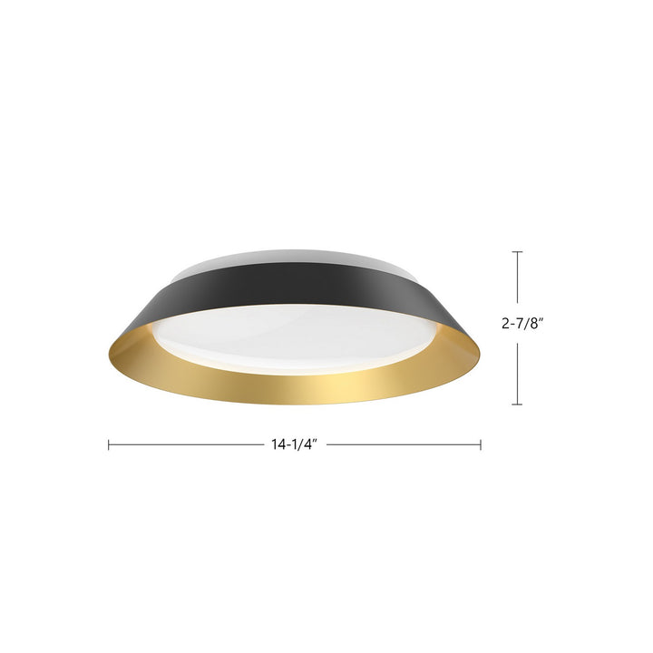 Kuzco Canada - FM43414-BK/GD - LED Flush Mount - Jasper - Black/Gold