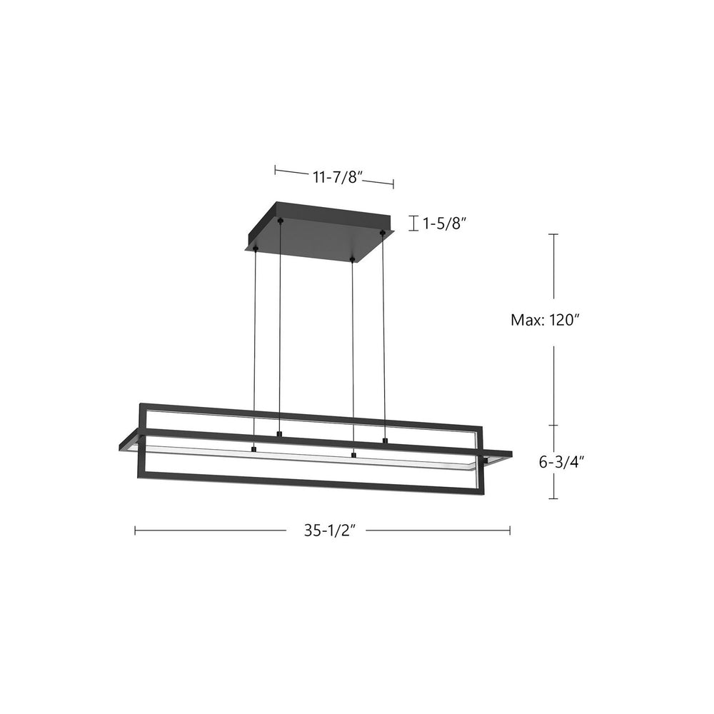 Kuzco Canada - LP16236-BK - LED Linear Pendant - Mondrian - Black