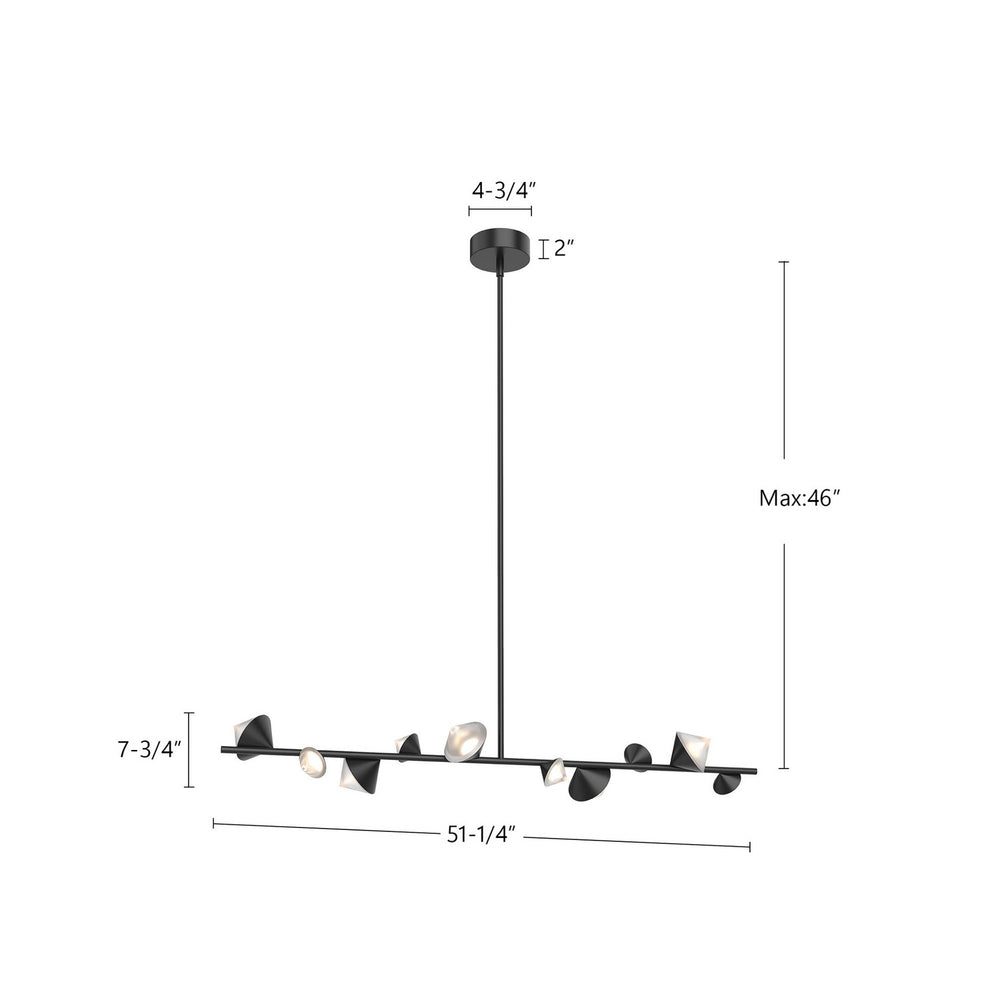 Kuzco Canada - LP50851-BK - LED Island Pendant - Geode - Black