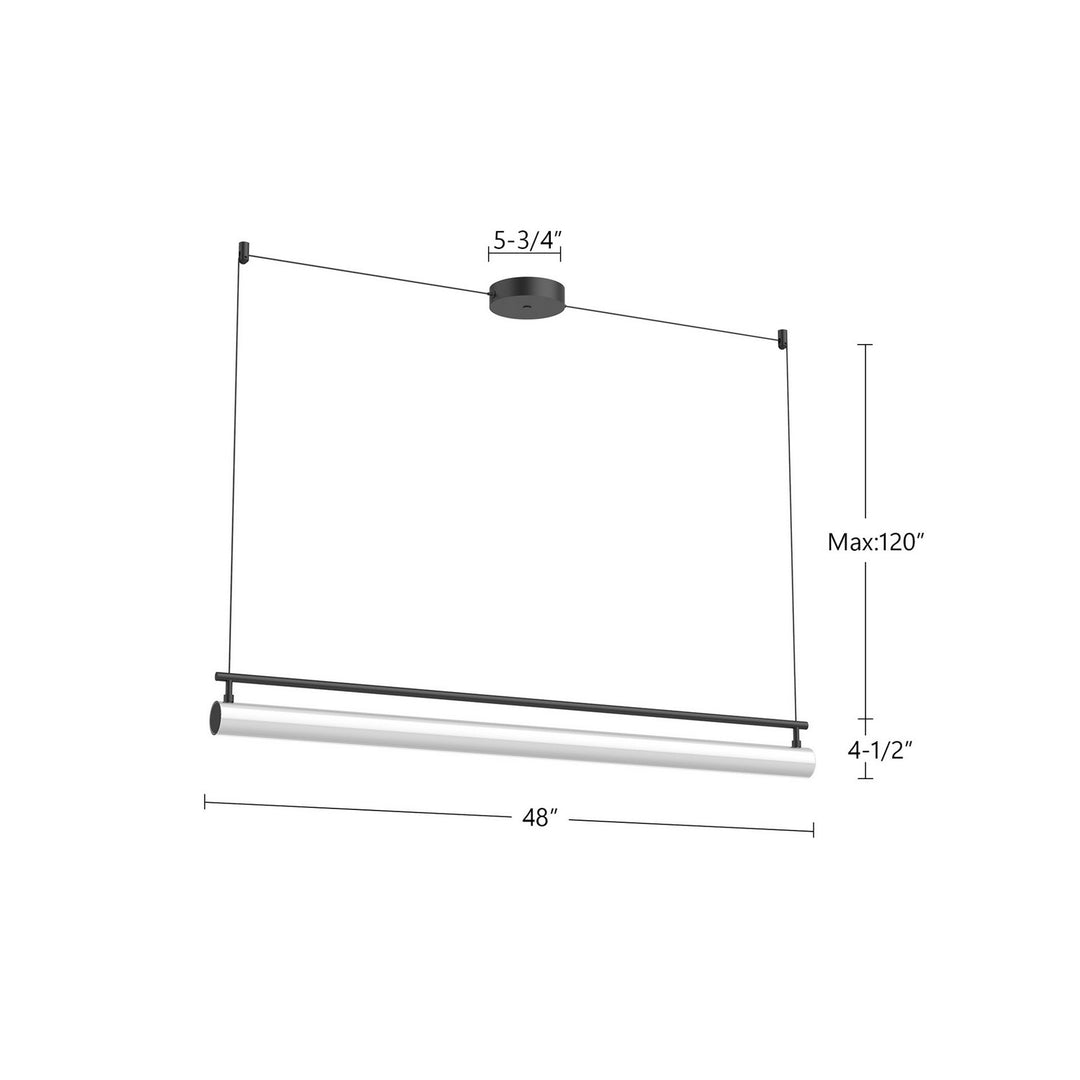 Kuzco Canada - LP70148-BK - LED Linear Pendant - Gramercy - Black