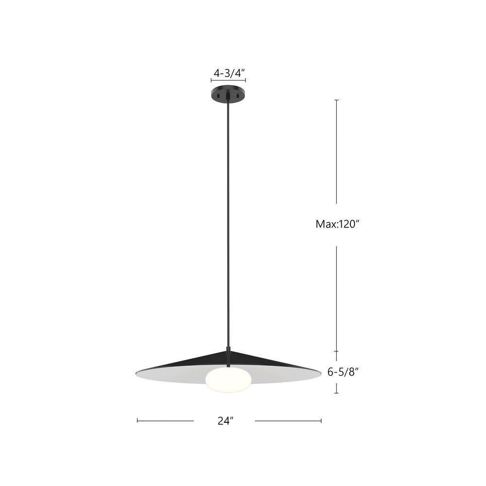 Kuzco Canada - PD22824-BK/WH - LED Pendant - Cruz - Metal - Black/White