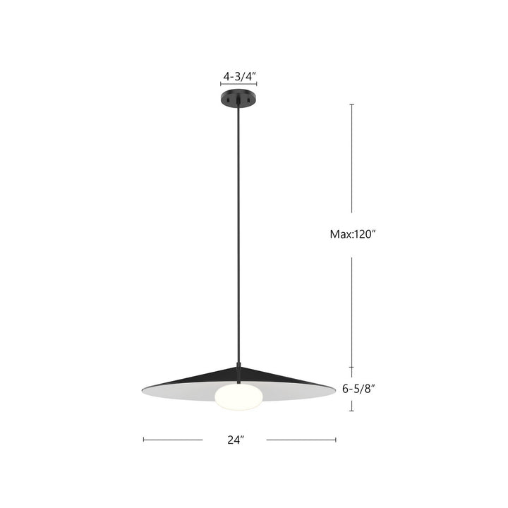 Kuzco Canada - PD22824-BK/WH - LED Pendant - Cruz - Metal - Black/White