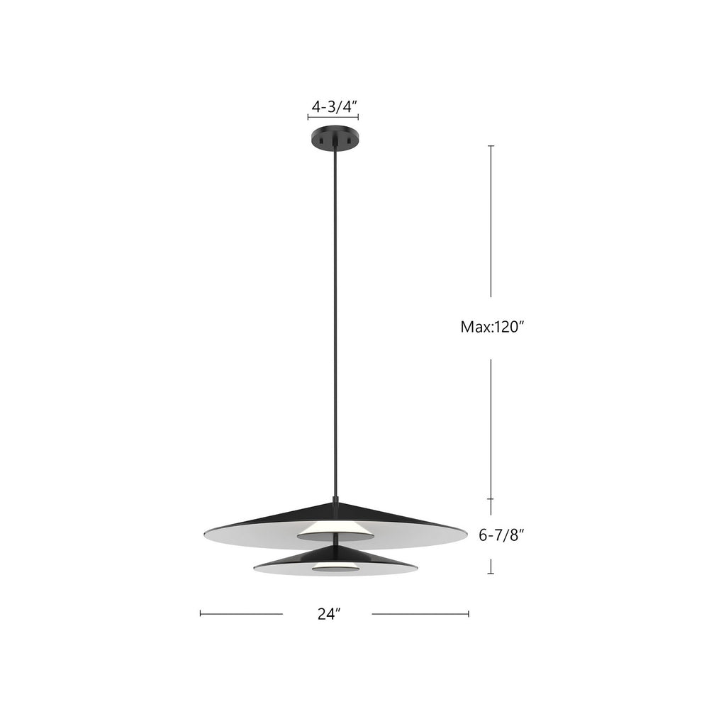 Kuzco Canada - PD22907-BK/WH - LED Pendant - Cruz - Metal - Black/White