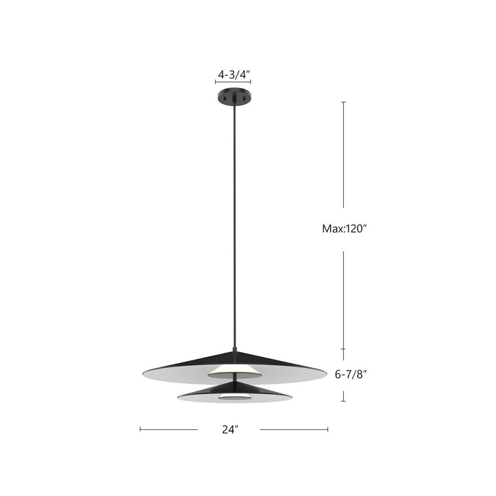 Kuzco Canada - PD22907-BK/WH - LED Pendant - Cruz - Metal - Black/White