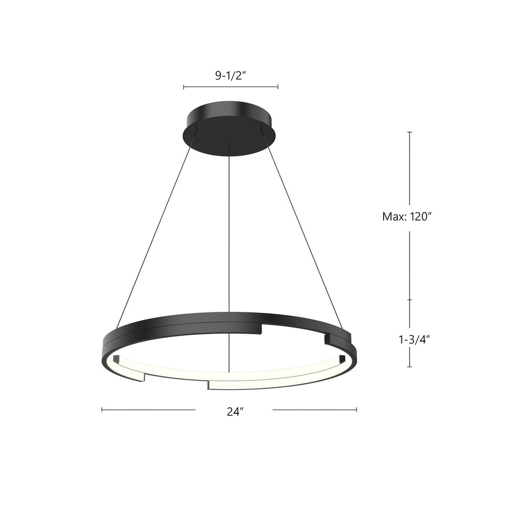 Kuzco Canada - PD52724-BK - LED Pendant - Anello Minor - Black