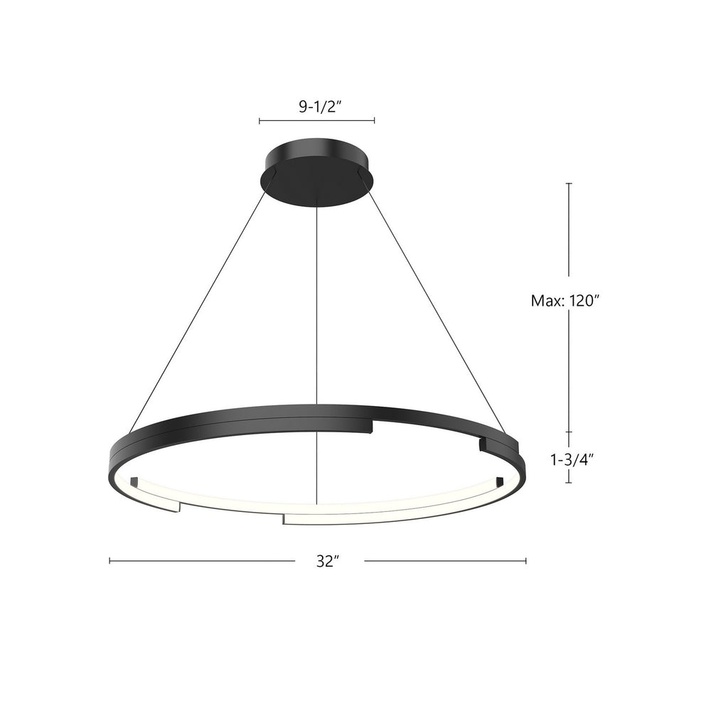 Kuzco Canada - PD52732-BK - LED Pendant - Anello Minor - Black