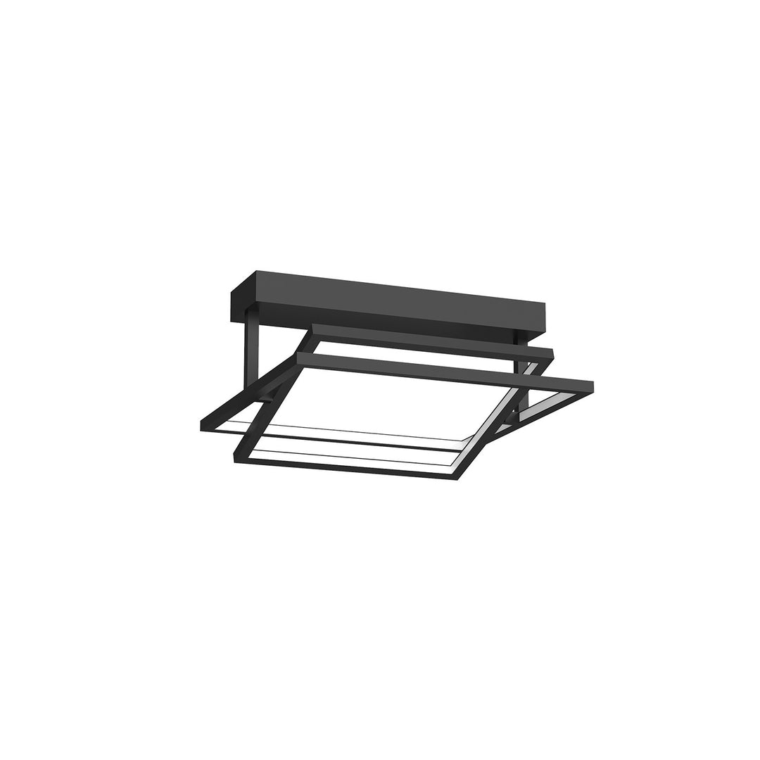 Mondrian LED Semi-Flush Mount in Black - available from The Lighting Shoppe, trusted by Canadian homeowners