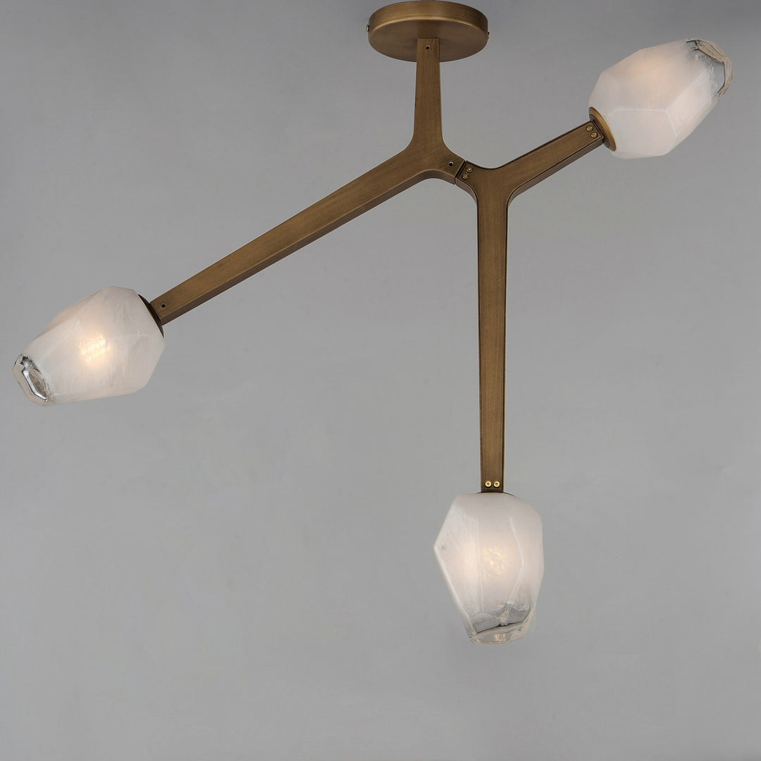 ET2 - E32790-93NAB - LED Flush Mount - Blossom - Natural Aged Brass
