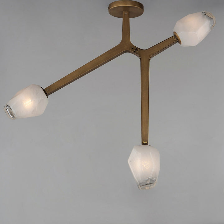 ET2 - E32790-93NAB - LED Flush Mount - Blossom - Natural Aged Brass