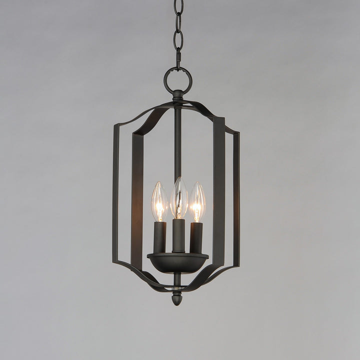 Maxim - 10035BK - Three Light Chandelier - Provident - Black