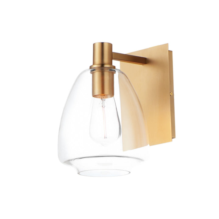Maxim - 11111CLSBR - One Light Wall Sconce - Babylon - Satin Brass