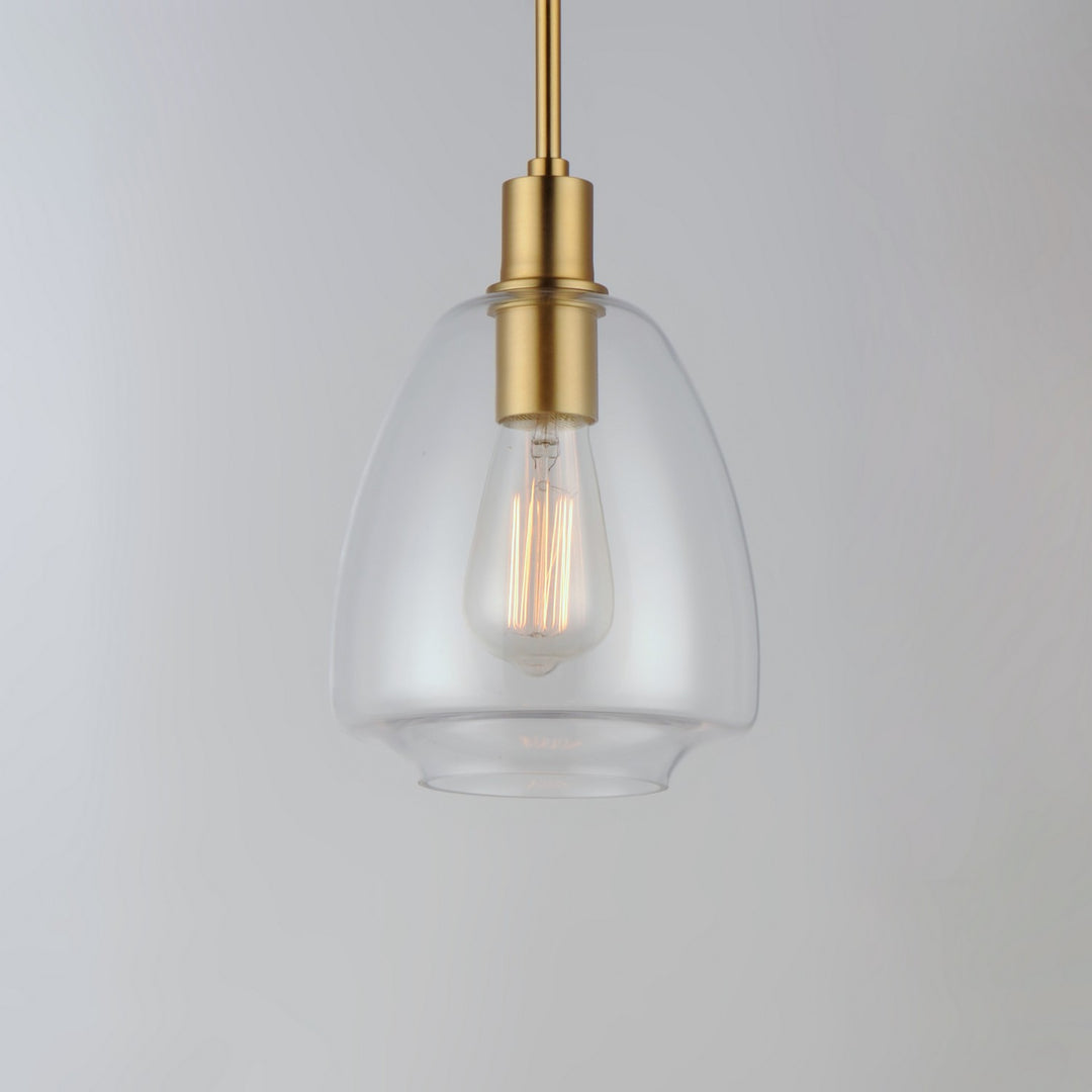 Maxim - 11112CLSBR - One Light Pendant - Babylon - Satin Brass