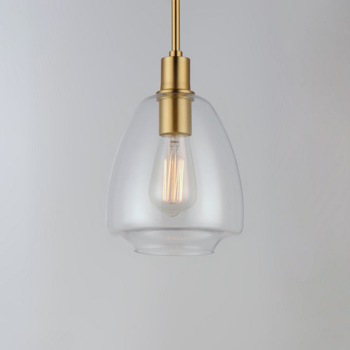 Maxim - 11112CLSBR - One Light Pendant - Babylon - Satin Brass