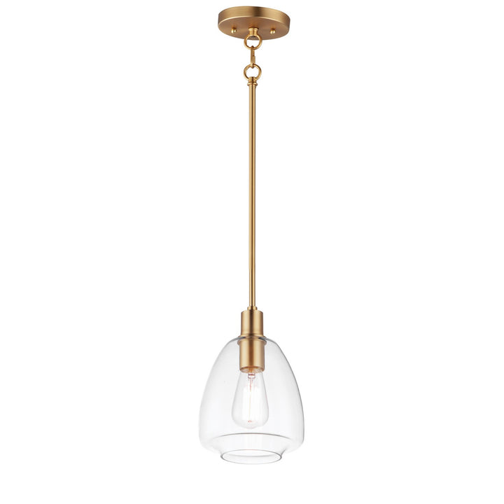 Maxim - 11112CLSBR - One Light Pendant - Babylon - Satin Brass
