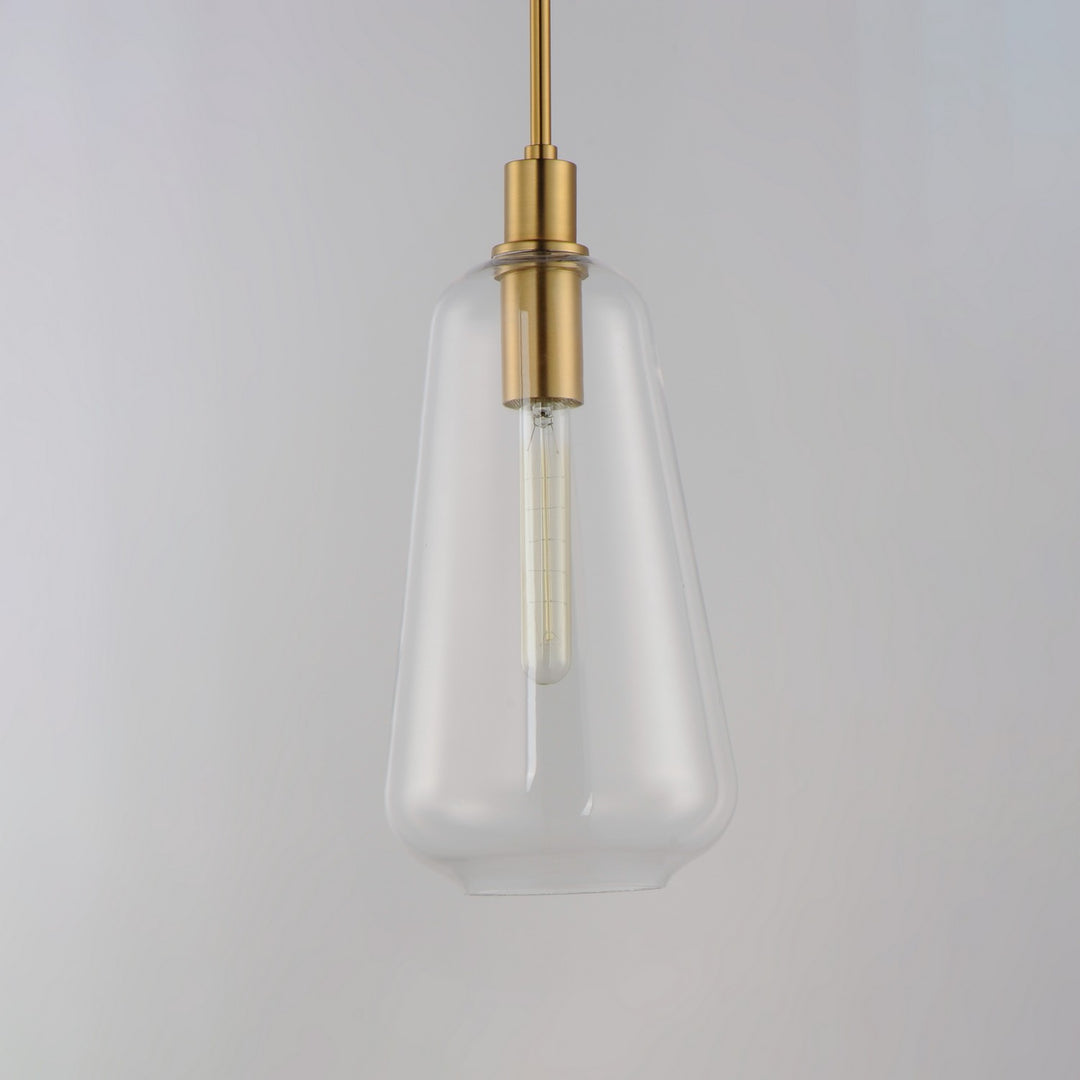 Maxim - 11114CLSBR - One Light Pendant - Babylon - Satin Brass