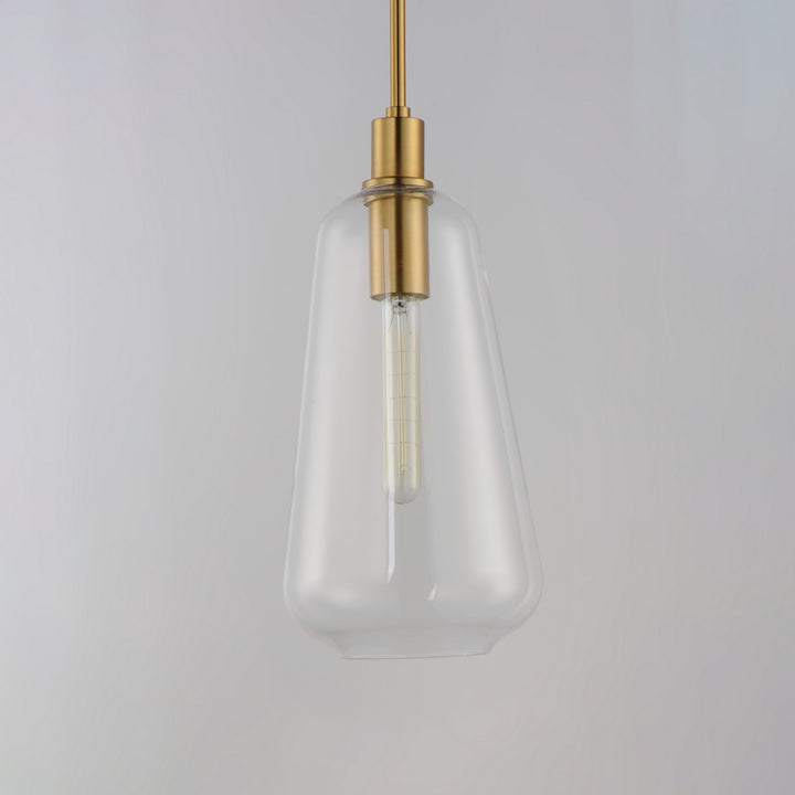 Maxim - 11114CLSBR - One Light Pendant - Babylon - Satin Brass