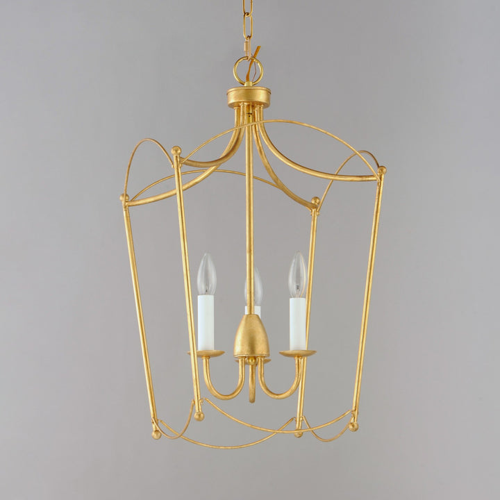 Maxim - 12163GL - Three Light Pendant - Plumette - Gold Leaf