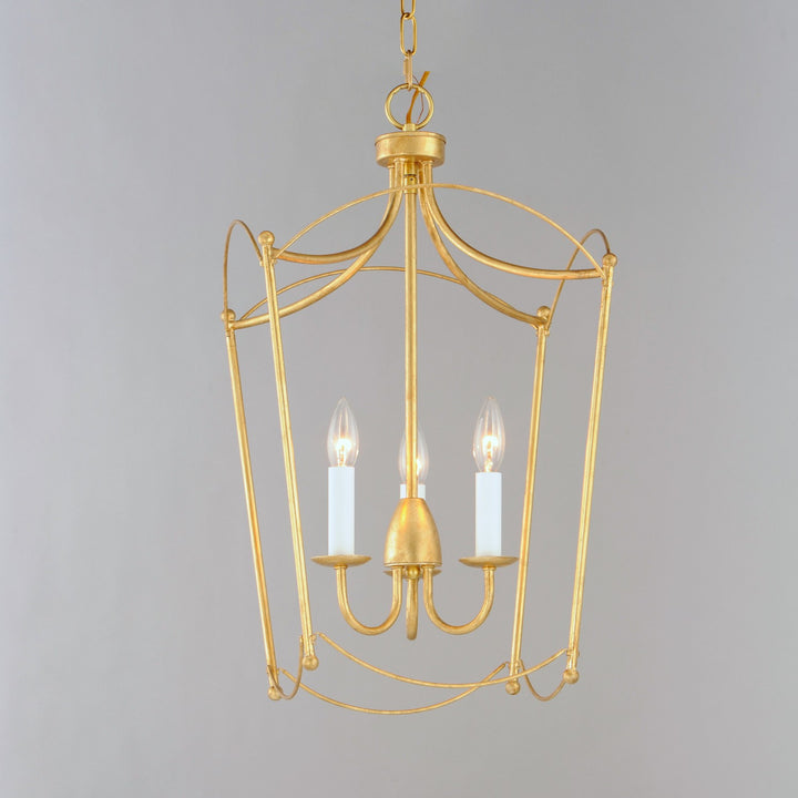 Maxim - 12163GL - Three Light Pendant - Plumette - Gold Leaf