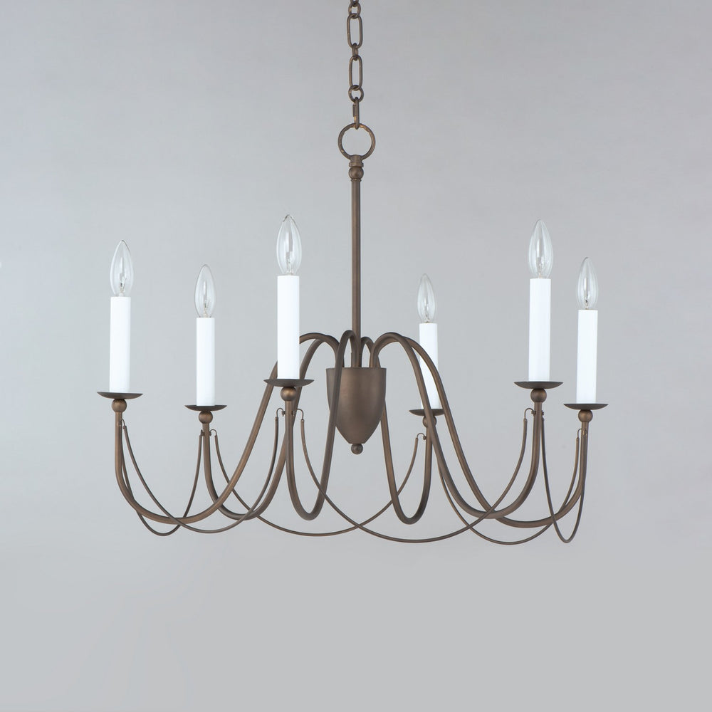 Maxim - 12166CHB - Six Light Chandelier - Plumette - Chestnut Bronze