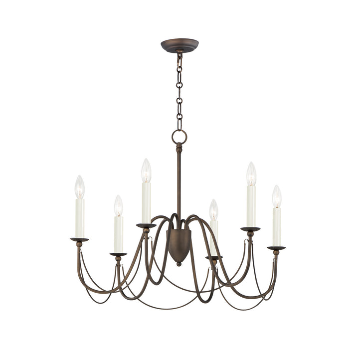Maxim - 12166CHB - Six Light Chandelier - Plumette - Chestnut Bronze