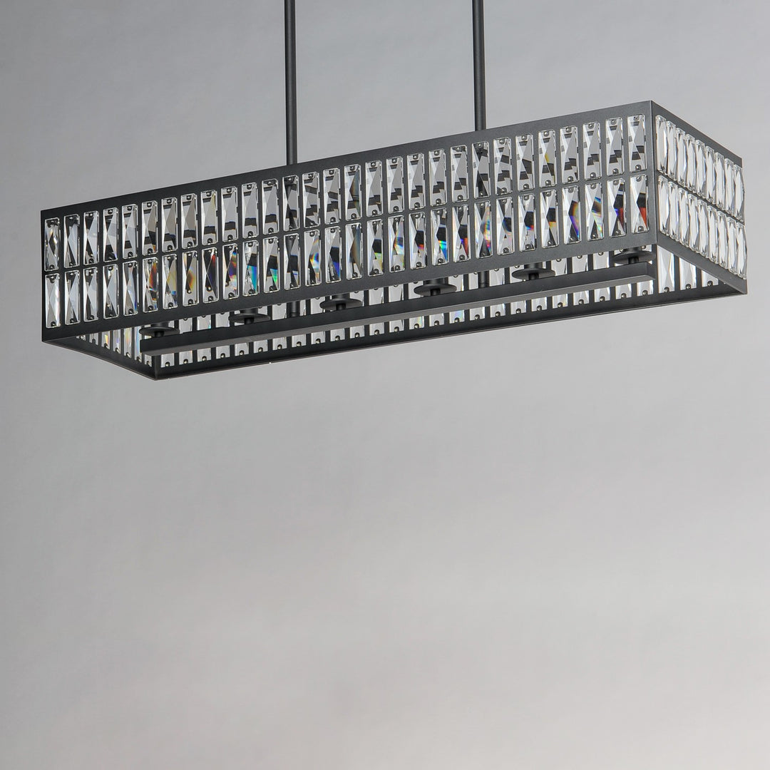 Maxim - 21817BCBK - Six Light Linear Pendant - Madeline - Black