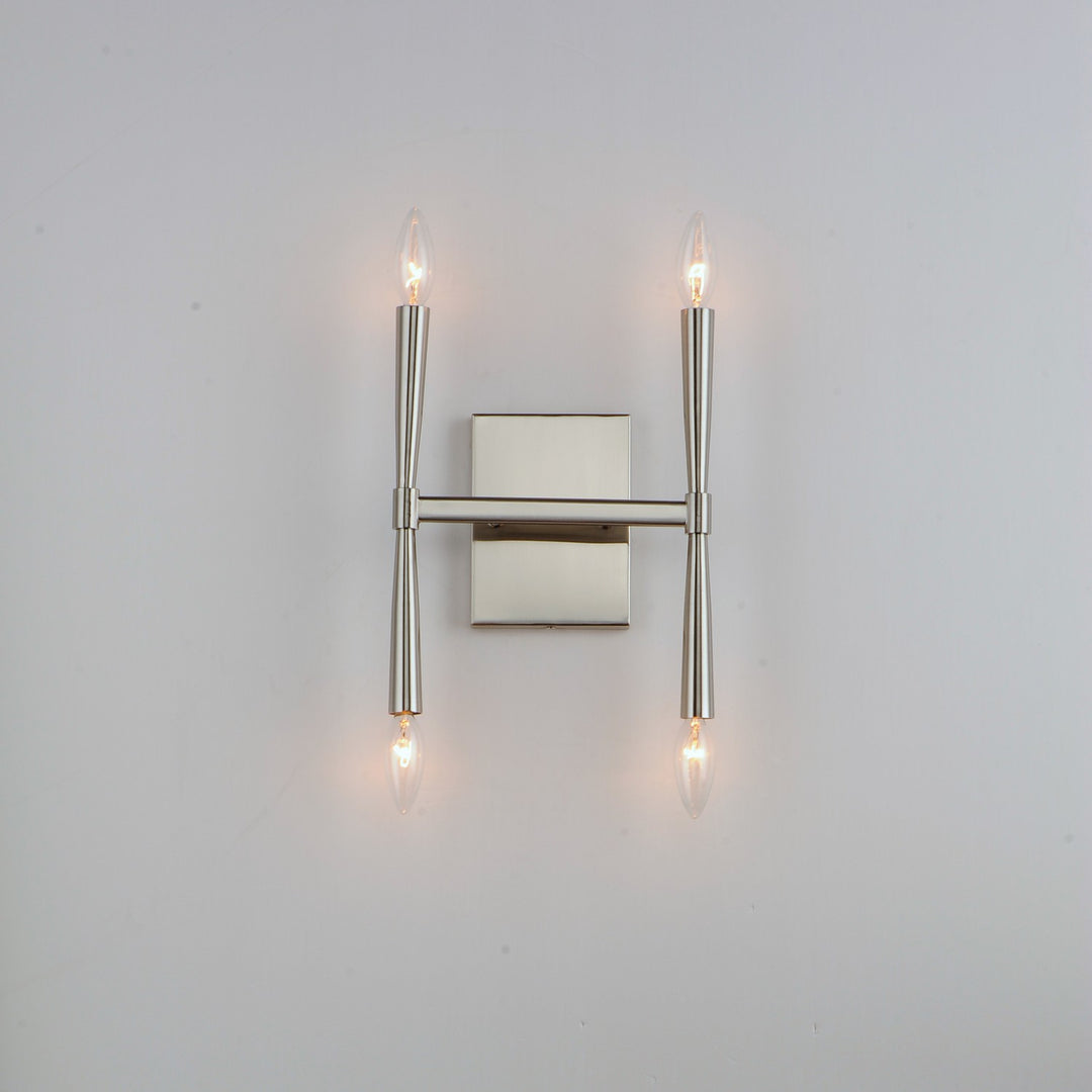 Maxim - 24622SN - Four Light Wall Sconce - Rome - Satin Nickel