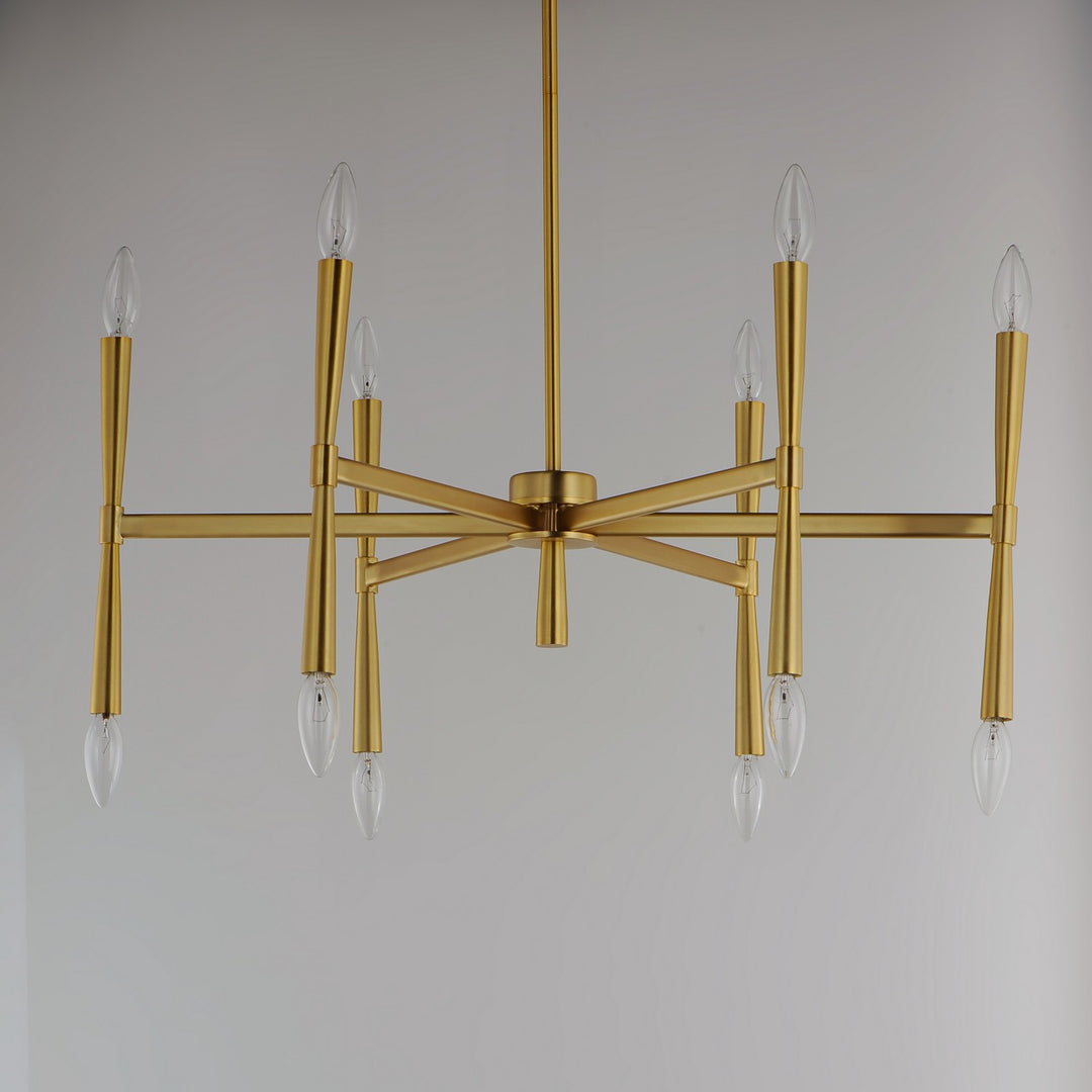 Maxim - 24626SBR - 12 Light Chandelier - Rome - Satin Brass