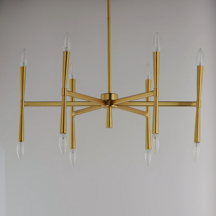 Maxim - 24626SBR - 12 Light Chandelier - Rome - Satin Brass