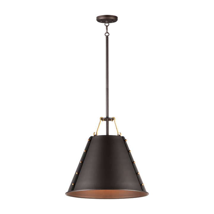 Maxim - 25162OIAB - One Light Pendant - Trestle - Oil Rubbed Bronze / Antique Brass