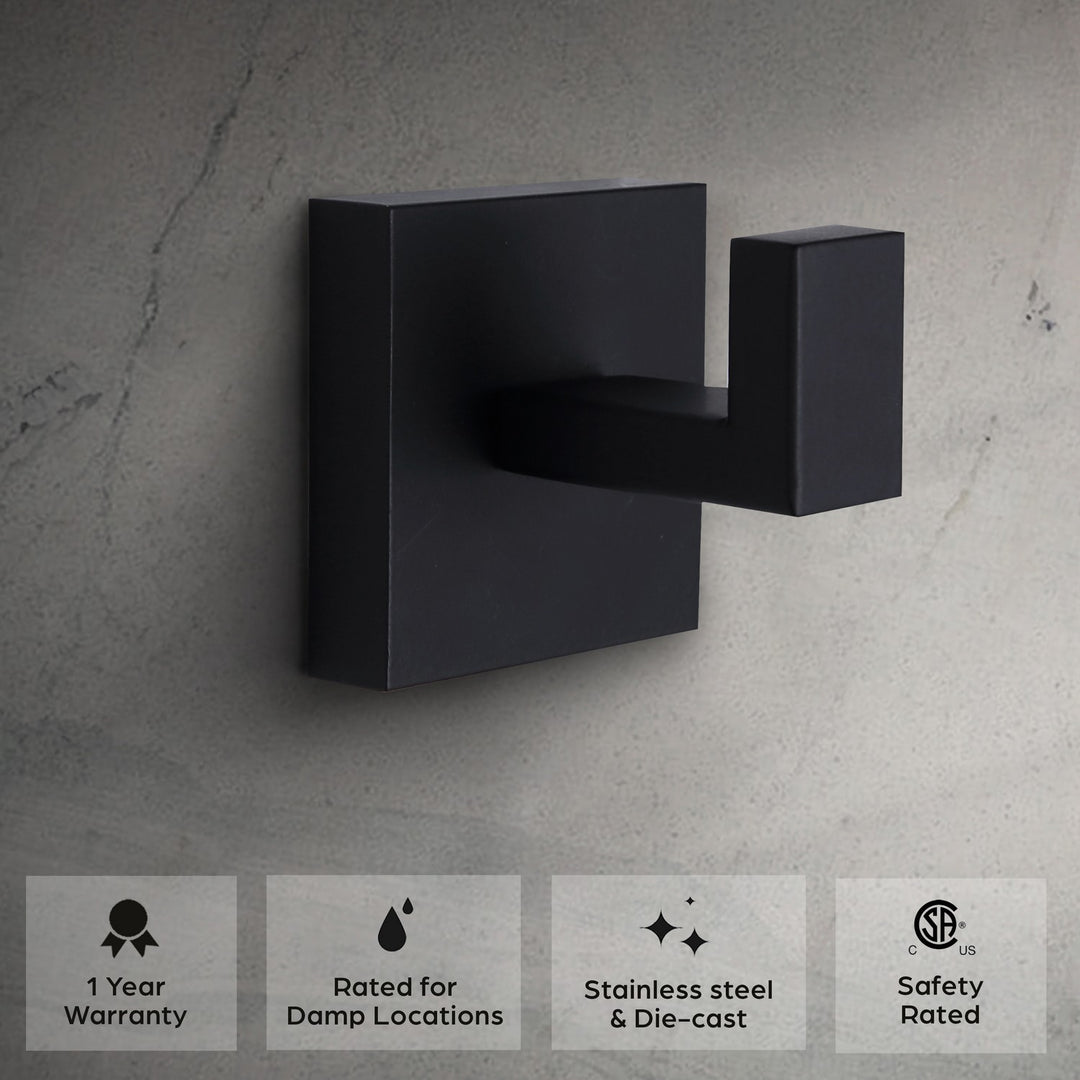 Canarm Canada - BA101A02BK - Robe Hook - Bishop - Black