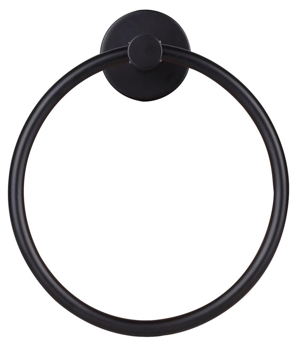 Canarm Canada - BA103A07BK - Towel Ring - Cain - Black