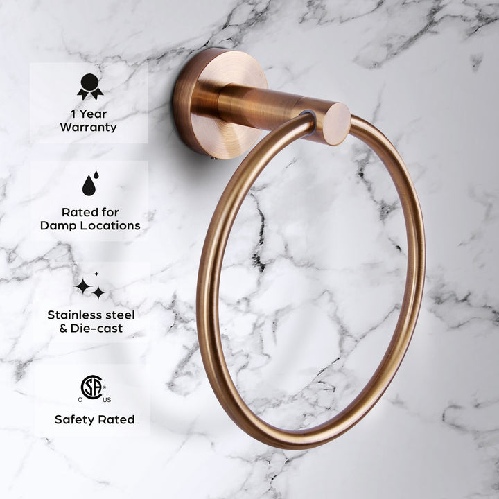 Canarm Canada - BA103A07GD - Towel Ring - Cain - Gold