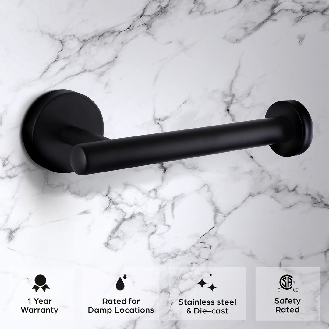 Canarm Canada - BA103A08BK - Toilet Paper Holder - Cain - Black