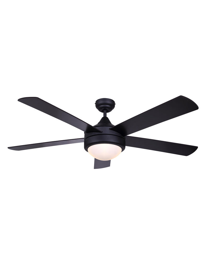 Preston 52"Ceiling Fan in Matte Black - available from The Lighting Shoppe, trusted by Canadian homeowners