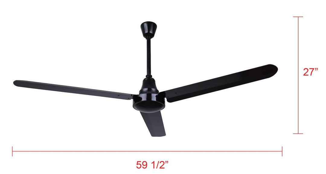 Canarm Canada - CP60DW10N - 60" Ceiling Fan - Industrial Fan - Black