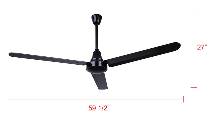 Canarm Canada - CP60DW10N - 60" Ceiling Fan - Industrial Fan - Black
