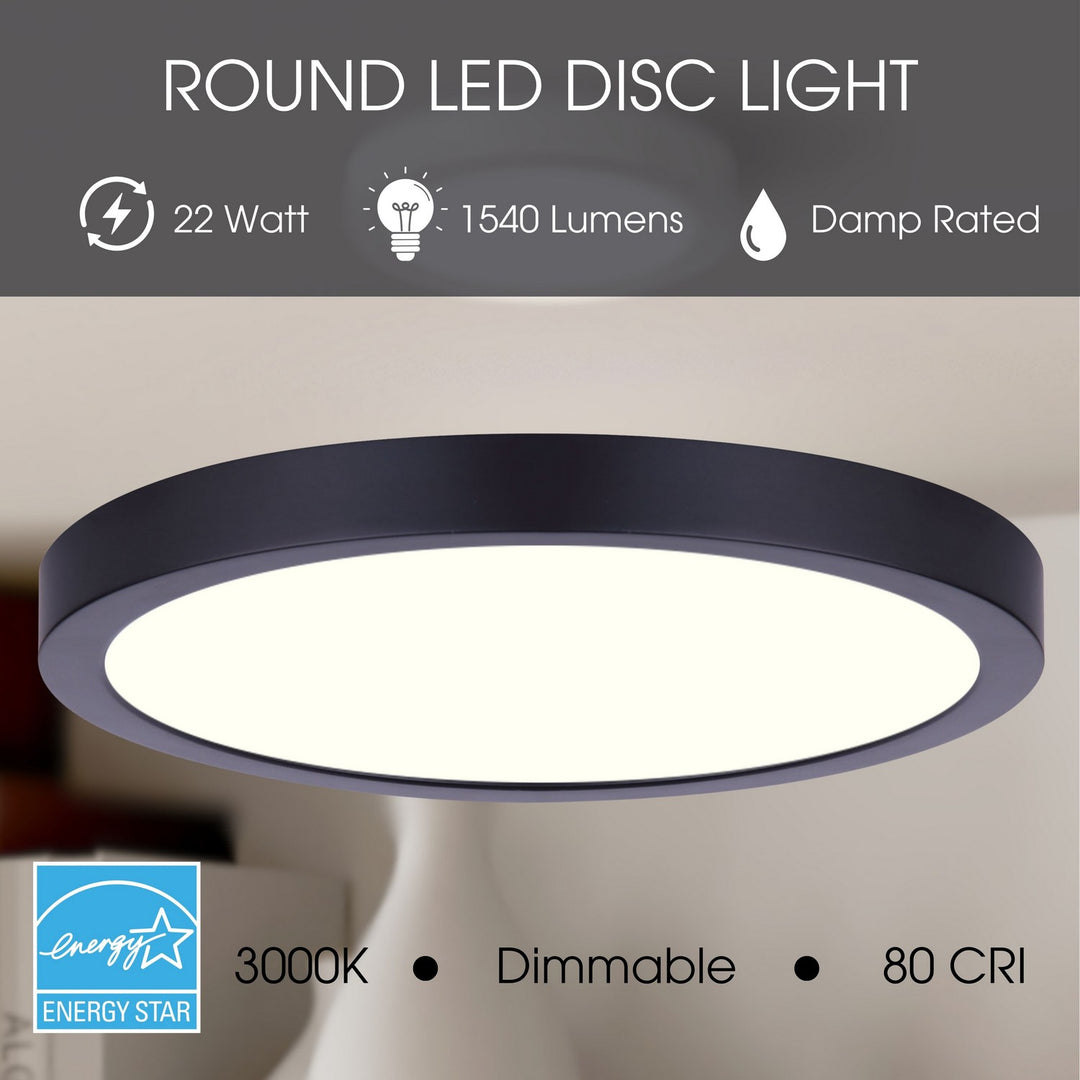 Canarm Canada - DL-11C-22FC-BK-C - LED Disk - Led Disk Light - Black