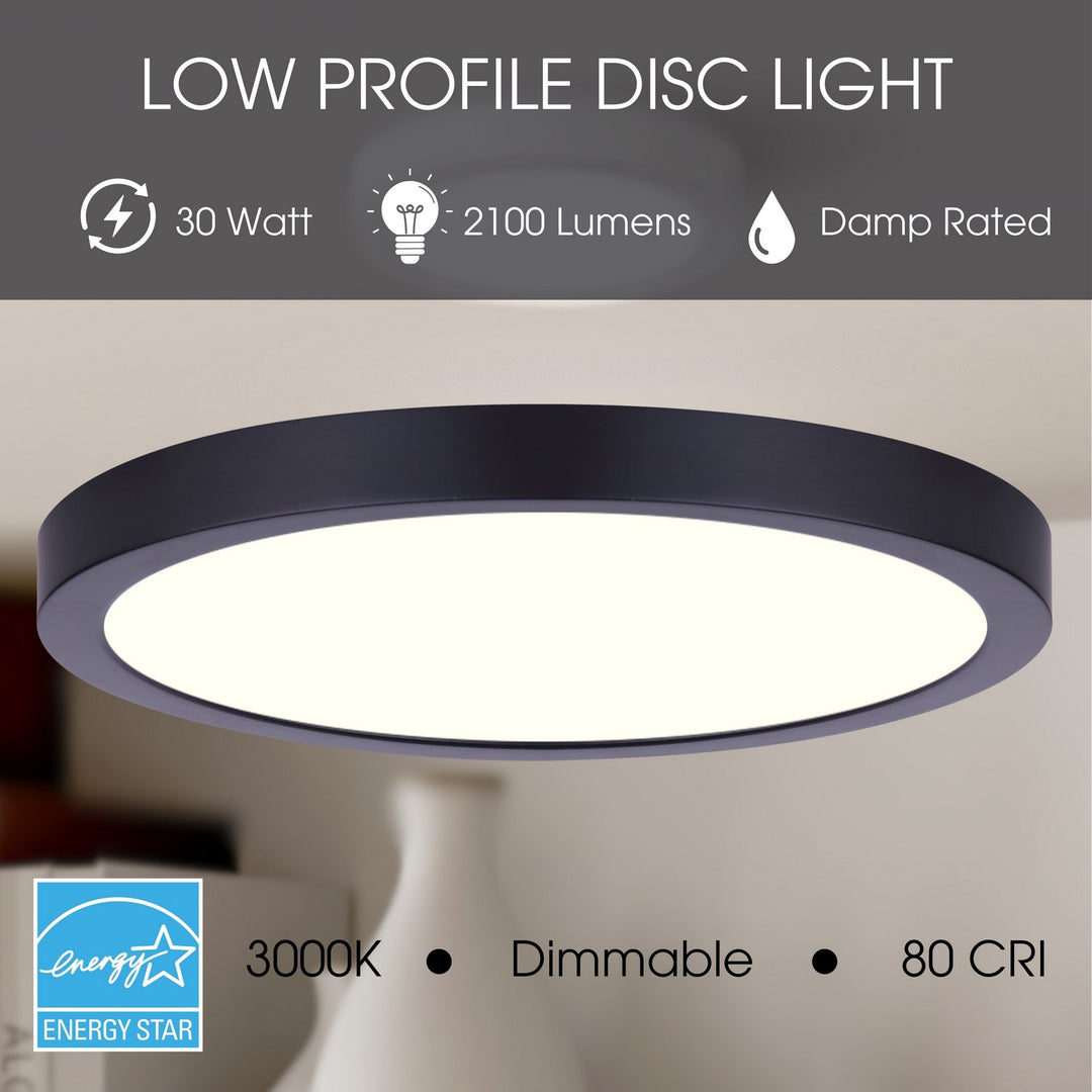 Canarm Canada - DL-15C-30FC-BK-C - LED Disk - Led Disk Light - Black