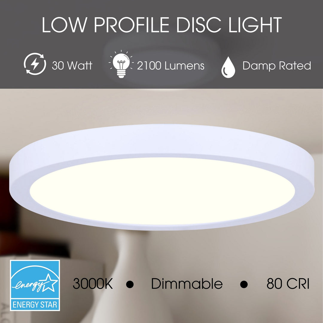 Canarm Canada - DL-15C-30FC-WH-C - LED Disk - Led Disk Light - White